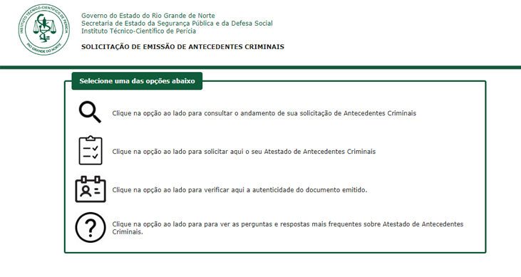 Tirar atestado de antecedentes criminais online - Certidão antecedentes  estadual